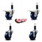 Service Caster 3'' Solid Poly Swivel 1-1/8'' Expanding Stem Caster Set 2 Total Lock Brakes, 4PK SCC-EXTTL20S314-SPUS-2-S-2-118 - alternate 4